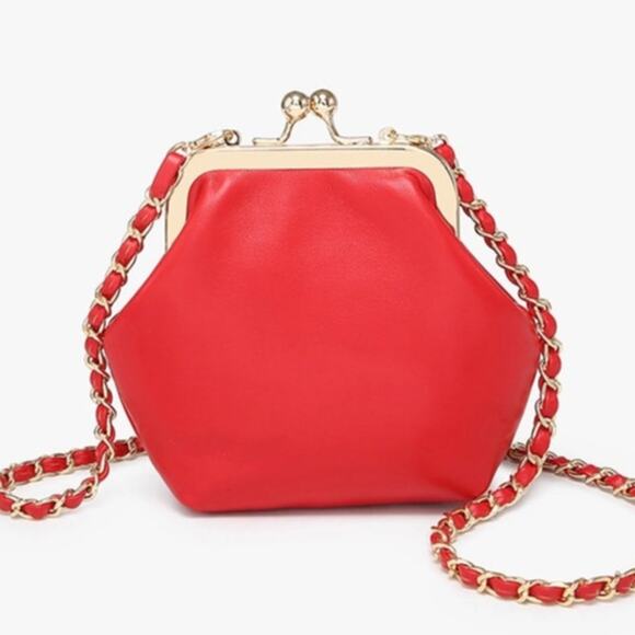 Jen & Co. Handbags - Cleo Coin Pouch Crossbody Clutch Red